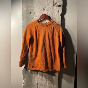 JEANNE PIERRE Orange Mock Turtleneck Sweater